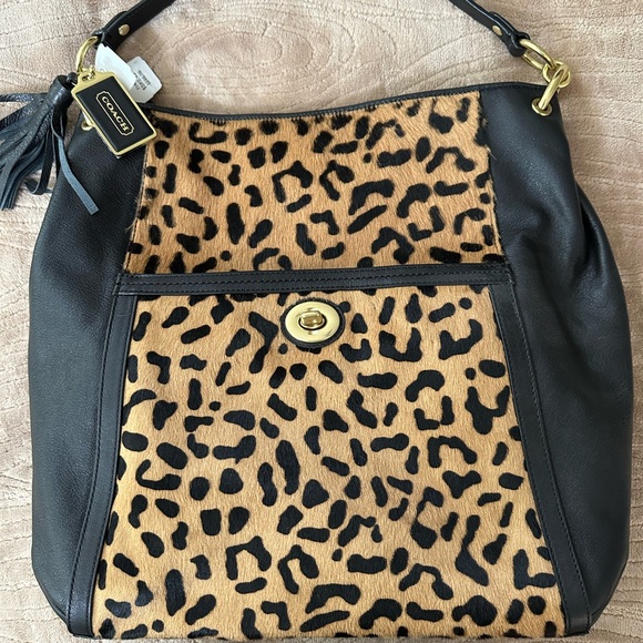 Coach NWT Calf Hair and Leather Purse